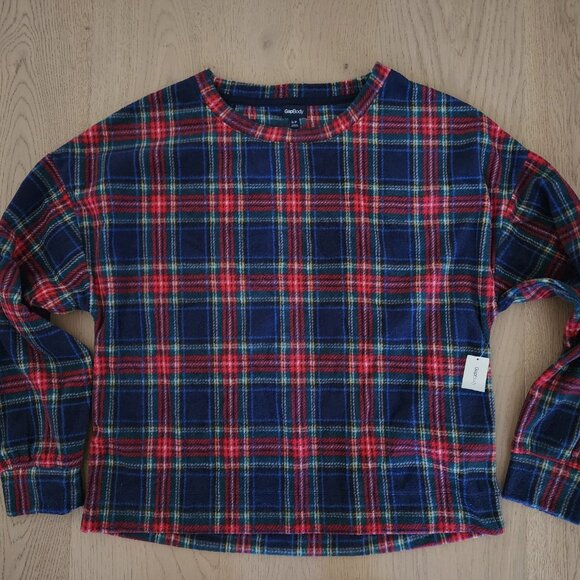 Gap plaid microfleece pj/lounge top - Picture 5 of 10